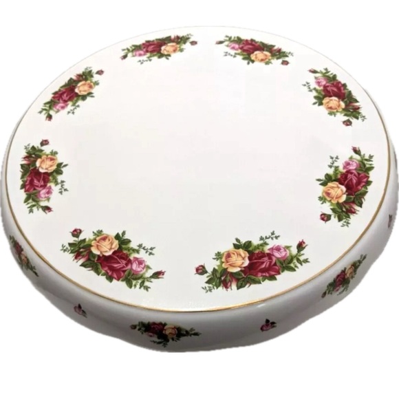 Royal Albert Old Country Roses Cake Platter & Chip/Vegetable Dip - Picture 2 of 6
